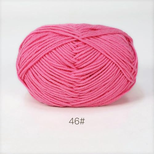 ADAOQIN 50 g/Set, weiches Milchbaumwollgarn für Häkelfäden zum Stricken, Wolle, DIY, Basteln, Pullover, Mützen, Babywolle, Handstricken von ADAOQIN