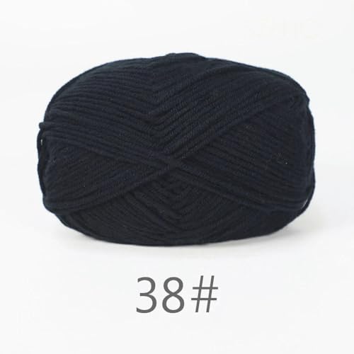 ADAOQIN 50 g/Set, weiches Milchbaumwollgarn für Häkelfäden zum Stricken, Wolle, DIY, Basteln, Pullover, Mützen, Babywolle, Handstricken von ADAOQIN