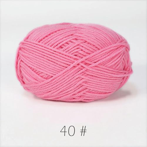 ADAOQIN 50 g/Set, weiches Milchbaumwollgarn für Häkelfäden zum Stricken, Wolle, DIY, Basteln, Pullover, Mützen, Babywolle, Handstricken von ADAOQIN