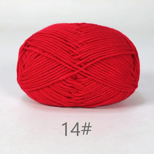 ADAOQIN 50 g/Set, weiches Milchbaumwollgarn für Häkelfäden zum Stricken, Wolle, DIY, Basteln, Pullover, Mützen, Babywolle, Handstricken von ADAOQIN