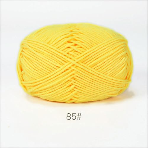 ADAOQIN 50 g/Set, weiches Milchbaumwollgarn für Häkelfäden zum Stricken, Wolle, DIY, Basteln, Pullover, Mützen, Babywolle, Handstricken von ADAOQIN