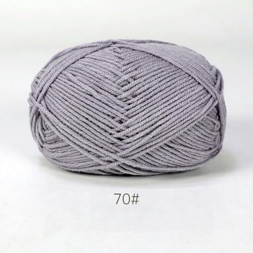 ADAOQIN 50 g/Set, weiches Milchbaumwollgarn für Häkelfäden zum Stricken, Wolle, DIY, Basteln, Pullover, Mützen, Babywolle, Handstricken von ADAOQIN