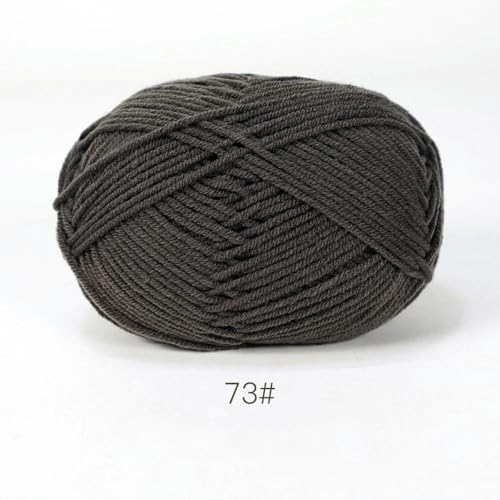 ADAOQIN 50 g/Set, weiches Milchbaumwollgarn für Häkelfäden zum Stricken, Wolle, DIY, Basteln, Pullover, Mützen, Babywolle, Handstricken von ADAOQIN