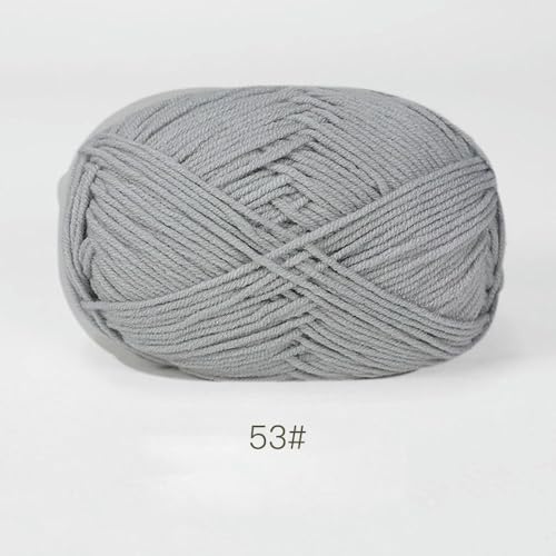 ADAOQIN 50 g/Set, weiches Milchbaumwollgarn für Häkelfäden zum Stricken, Wolle, DIY, Basteln, Pullover, Mützen, Babywolle, Handstricken von ADAOQIN