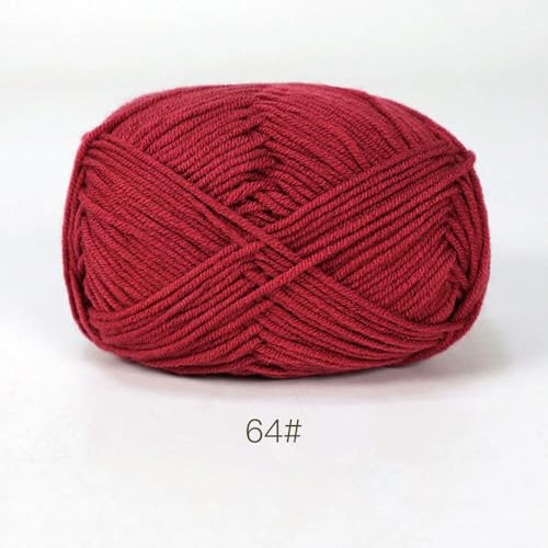 ADAOQIN 50 g/Set, weiches Milchbaumwollgarn für Häkelfäden zum Stricken, Wolle, DIY, Basteln, Pullover, Mützen, Babywolle, Handstricken von ADAOQIN