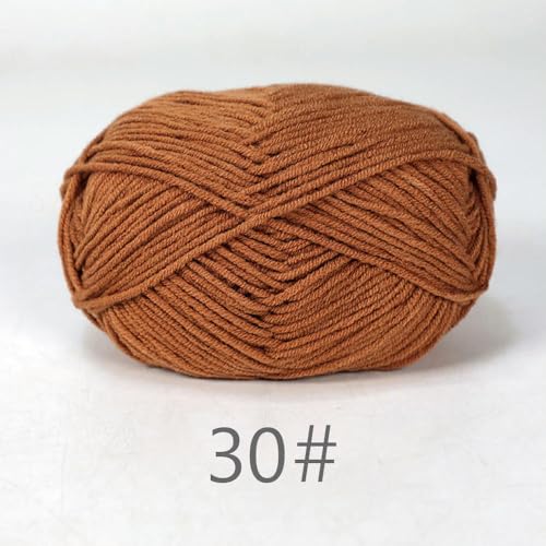 ADAOQIN 50 g/Set, weiches Milchbaumwollgarn für Häkelfäden zum Stricken, Wolle, DIY, Basteln, Pullover, Mützen, Babywolle, Handstricken von ADAOQIN