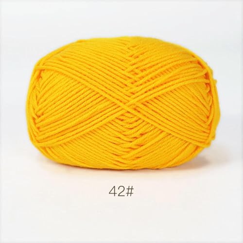 ADAOQIN 50 g/Set, weiches Milchbaumwollgarn für Häkelfäden zum Stricken, Wolle, DIY, Basteln, Pullover, Mützen, Babywolle, Handstricken von ADAOQIN