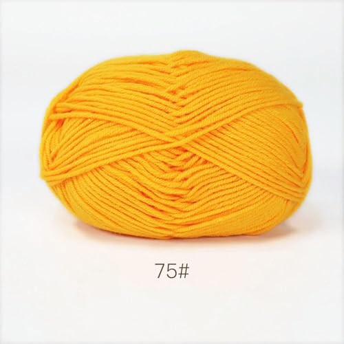 ADAOQIN 50 g/Set, weiches Milchbaumwollgarn für Häkelfäden zum Stricken, Wolle, DIY, Basteln, Pullover, Mützen, Babywolle, Handstricken von ADAOQIN