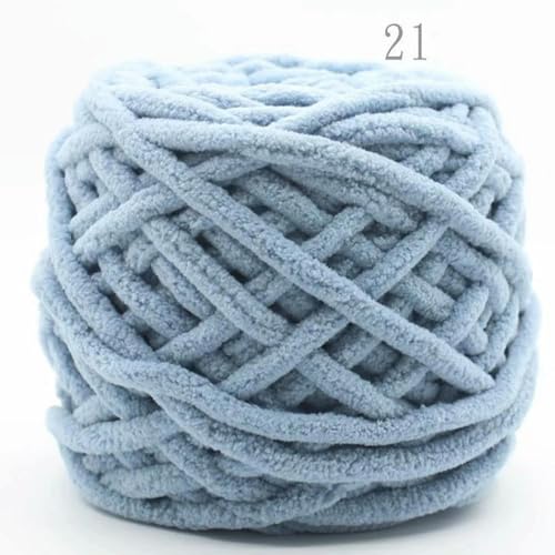 ADAOQIN Chenille-Strickgarn, weiches Baumwollgarn mit Eisstreifen, DIY-Wollgarn für handgefertigte Strickdecken, 3 Stück, 300 g von ADAOQIN