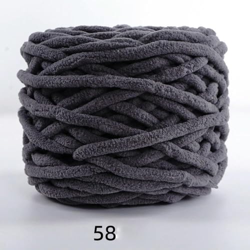 ADAOQIN Chenille-Strickgarn, weiches Baumwollgarn mit Eisstreifen, DIY-Wollgarn für handgefertigte Strickdecken, 3 Stück, 300 g von ADAOQIN