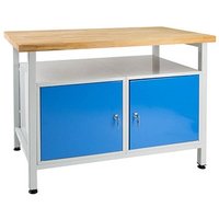 ADB Werkbank lichtgrau, blau 120,0 x 60,0 x 84,0 cm von ADB