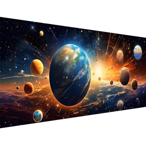 ADCCAT Diamond Painting Groß XXL 125x50cm, 5D Diamond Painting Traum Planet, DIY Full Diamond Painting Eckige Steine Bastelset Erwachsene, Malen Nach Zahlen Diamond Painting Geschenk Zimmer Deko t-8 von ADCCAT