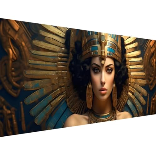 Diamond Painting Erwachsene, 5D Diamond Painting Groß XXL Frau Ägypten 100x40cm, DIY Diamant Painting Bilder Kreuzstich Crystal Arts Craft Malerei Kits, Diamond Painting Set für Home Wand Dekor P-8 von ADCCAT