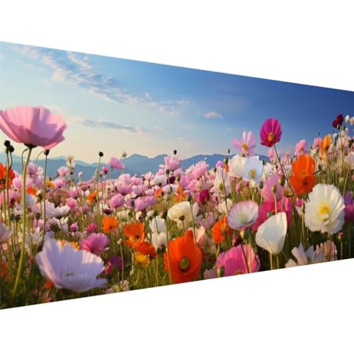 Diamond Painting Erwachsene, 5D Diamond Painting Groß XXL Frühling Blume 100x40cm, DIY Diamant Painting Bilder Kreuzstich Crystal Arts Craft Malerei Kits, Diamond Painting Set für Home Wand Dekor V-3 von ADCCAT