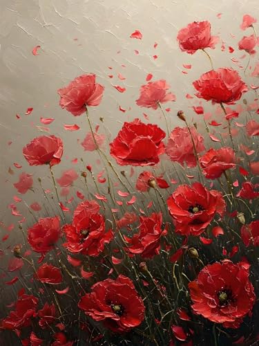 Diamond Painting Erwachsene, DIY Diamant Painting Bilder Mohnblume, Vollbohrer Blumen Diamant Malerei Malen Nach Zahlen Cross Stickerei Bastelset Erwachsene, für Home Wanddeko Wohnzimmer 50x70 cm Y-0 Diamond Painting Erwachsene, DIY Diamant Painting Bilder Mohnblume, Vollbohrer Blumen Diamant Malerei Malen Nach Zahlen Cross Stickerei Bastelset Erwachsene, für Home Wanddeko Wohnzimmer 50x70 cm Y-0 von ADCCAT