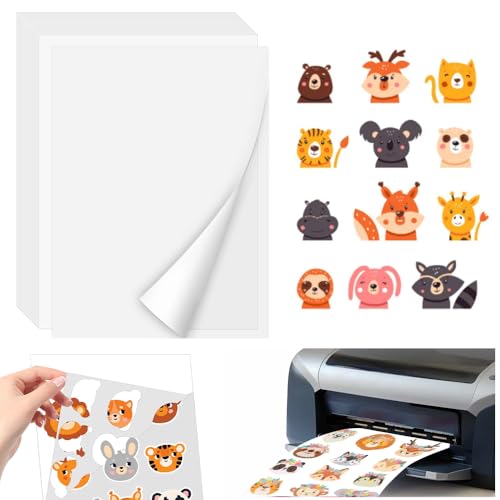 ADERTOS 30 Stk A4 Selbstklebende Folien Bedrucken Matte Weiss Klebefolien Druckerpapier Wasserfest Bedruckbar Vinylfolie Inkjet Vnyl Aufkleber Sticker für Tintenstrahldrucker Laserdrucker von ADERTOS