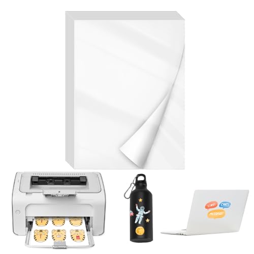 ADERTOS 15 Stk A4 Selbstklebende Folien Bedrucken Klebefolien Druckerpapier Glänzendes Weiß Bedruckbar Vinylfolie Inkjet Vnyl Aufkleber Sticker für Tintenstrahldrucker Laserdrucker von ADERTOS