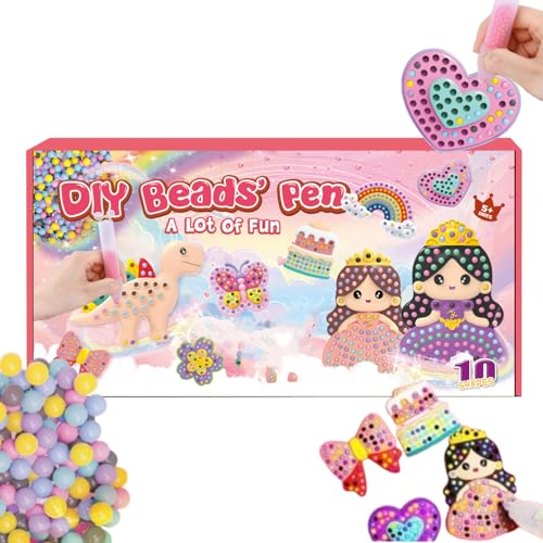 ADFUGE DIY Handmade Bead Diamond Painting,Creative Cartoon Princess Diamond Sticker, DIY Handmade Bead Stickers, 5d DIY Diamond Art Stickers Kits for Beginners, Kids (10patterns) von ADFUGE