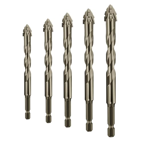 New Four-Flute Sawtooth Eccentric Drill Bit,Neuer Vierschneider-Sägezahn-Exzenterbohrer,Multifunktionsbohrer-Set,Exzenterbohrer mit hoher Härte und schrägem Kopf (3+5+7+14+16 MM 5-pack) von ADFUGE