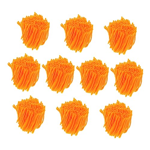 10 Rollen Stickgarn für Teppiche strickgarn selber machen leuchtendes dunkles Garn Garnhalter zum Häkeln teppich geflochten deckenplatte Garn weben wolle selber machen Acryl Orange ADOCARN von ADOCARN