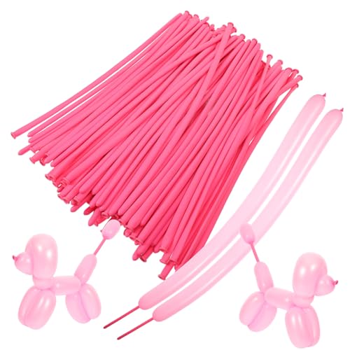 100St Zauberballon Tierballons drehen Hochzeit lange Luftballons langer Ballon Massenballons DIY-Dekoration Ballonkunst Ballongas Szenenlayout-Dekor Partyballons Emulsion Rosa ADOCARN von ADOCARN