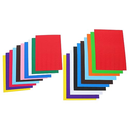 30 Blätter Wellpapier Karton Gewellt Scrapbook-papier Kopierpapier Konstruktionspapier Dreifach Gefaltete Plakatwand Staffelei Papier Farbiges Baupapier Druckerpapier Seidenpapier ADOCARN von ADOCARN