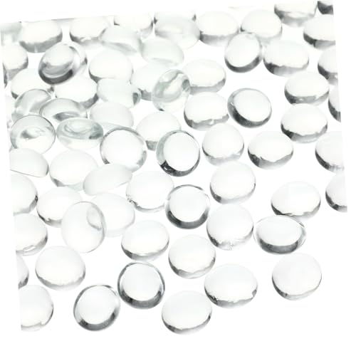 ADOCARN 1 Packung Flache Glasperlen Vasenfüllsteine Klare Murmeln Für Vasenfüller Klare Perlen Für Vasen Vasendekorfüller Glas Marmor Glasmurmeln Flacher Marmor Klarer Marmor Transparent von ADOCARN