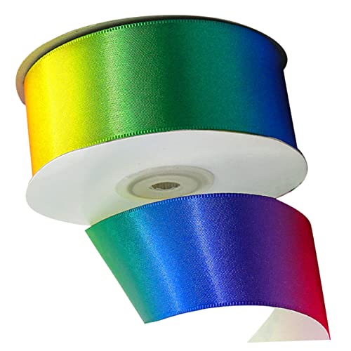 ADOCARN 1 Rolle Gurtband Dickes Band Dekoration Weißes Band Sackleinenband Goldener Stoff Blumenband Bonbonfarbenes Polycotton-band Dekorativ Band Bunt Band Zum Basteln Regenbogen Colorful von ADOCARN