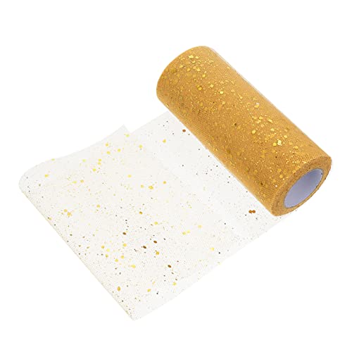 ADOCARN 1 Rolle Pulvernetz Rollgarn Bürodekor Hochwertiges Stoffband Türkis Flügel Kopfbedeckung Sachen Solar- Chiffon Doppelt Propan Metallisch Mode Kräuseln Seide Poly Golden Pailletten von ADOCARN