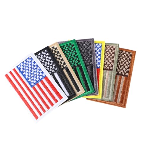 ADOCARN 1 Satz Aufnäher Mit Amerikanischer Flagge Cool Uns Frischer Fleck Flecken Stickerei Patch Aufkleber Bestickt Union Jack-aufnäher Insignien Kleidungsdekor Flicken Aufnähen Stoff 8st von ADOCARN