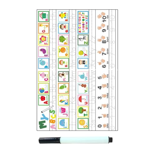 ADOCARN 1 Satz Wandaufkleber kinderzimmer wandsticker Wall Stickers for Room Buchstabenlernaufkleber trocken abwischbare Etiketten wandtattoo Schlafzimmer Kinderzimmer wandtattoos PVC von ADOCARN