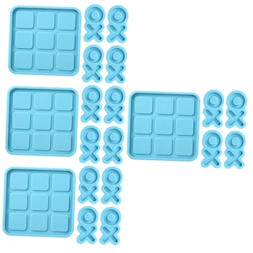 ADOCARN 1 Satz Xo-Board-Form Formen selber machen Formenbau Spiele brettspiel zubehör DIY Schachbrett Form wiederverwendbare Schachform Silikonformen für Epoxidharz Kieselgel Sky-blue von ADOCARN