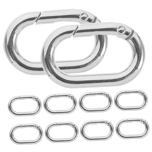 ADOCARN 10 Stück Federverschlüsse Feder Oval Carabiner Snap Clip Hook Federschnappclip Für Handtasche von ADOCARN