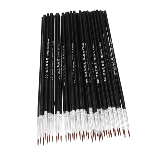 ADOCARN 100St 00 Hookline-Stift Pinsel zum Malen von Kunsthandwerk Pinsel Pinsel Nagelsets Aquarellpinsel Mini-Farbe nylonbürste ölgemälde Werkzeug Öl-Wasser-Pinsel Detailpinsel Holz Black von ADOCARN