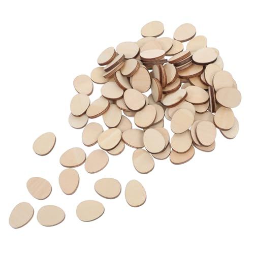 ADOCARN 100Stücke Unfertige Eiform Holzverzierungen für DIY Projekte Naturholz Dekoration für Bastelarbeiten Schulprojekte und Mehr ADOCARN 100Stücke Unfertige Eiform Holzverzierungen für DIY Projekte Naturholz Dekoration für Bastelarbeiten Schulprojekte und Mehr von ADOCARN