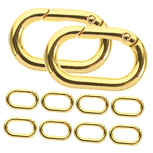 ADOCARN 10pcs Metall Federverschluss Oval Form Snap Clip Haken Federschlüsselrbnicke Austausch von ADOCARN