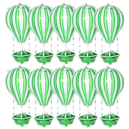 ADOCARN 10st Kinderparty Ballon Luftballons Für Geburtstagsfeiern Ballon Steht Für Boden Ballonbogen-kit Ballonständer Partydekoration Neonballons Aluminiumfolie Green von ADOCARN