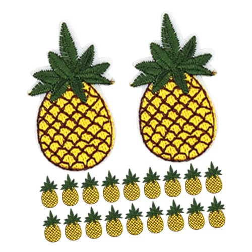 ADOCARN 20 Stück DIY Ananas Stickerei Aufnäher Für Kleidung Jeans Aufbügler Einfach Anzubringende Flicken Für Jacken Taschen Hüte Schuhe Mäntel von ADOCARN