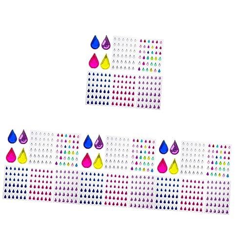 ADOCARN 4 Sätze Augen Make-up Strasssteine Schminkset Kinderschminken Set Kinderschminkset Fünf Glitzer Für Strasssteine ​​fürs Gesicht Körperschmuck Colorful 5 Blatt * 4 von ADOCARN