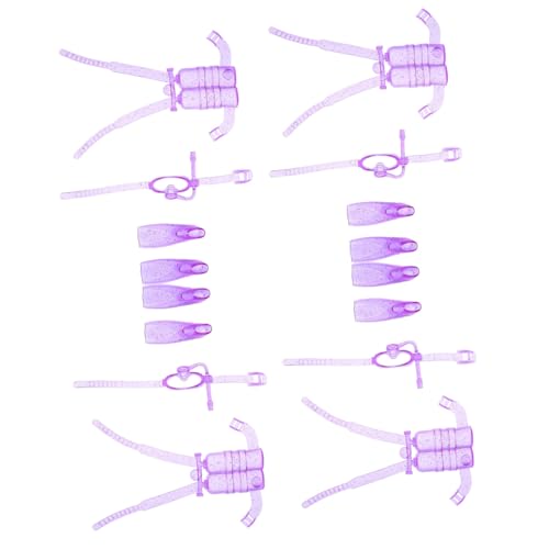 ADOCARN 4 Sätze -neoprenanzug Puppen-verkleidungszubehör Pool-party-spielzeug Pool-spielzeug-spiele Spielzeug Für Schwimmbecken Tauchspielzeug Puppenzubehör Violet Plastik von ADOCARN