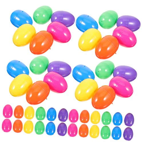 ADOCARN 50 Stück Osterei easter egg decoration Eier gefälschte Eier Eierkorb Eier malen befüllbar füllbare Ostereier Geschenkboxen zu Ostern Kinderspielzeug Plastik von ADOCARN