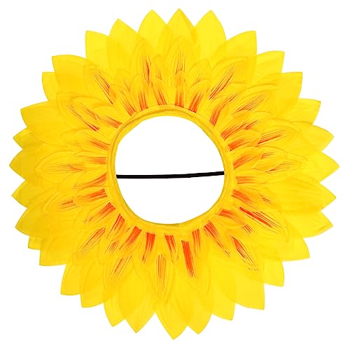 ADOCARN Dekorationszubehör Für Den Kindergarten Blumenkrone Blumenkostüm Für Erwachsene Blumen-haar-accessoire Sonne Kopfbedeckung Blumenhut Mädchen Ballettröckchen Deko-accessoire Yellow von ADOCARN