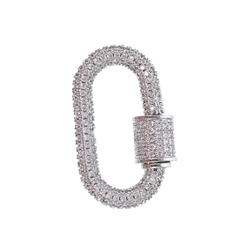 ADOCARN Halskette Verschluss Karabiner Schmuck Diamantverschluss Reize Anhänger Stapler schmuckherstellung schmuck machen professioneller Halskettenverschluss schmuck stecker Kupfer Silver von ADOCARN