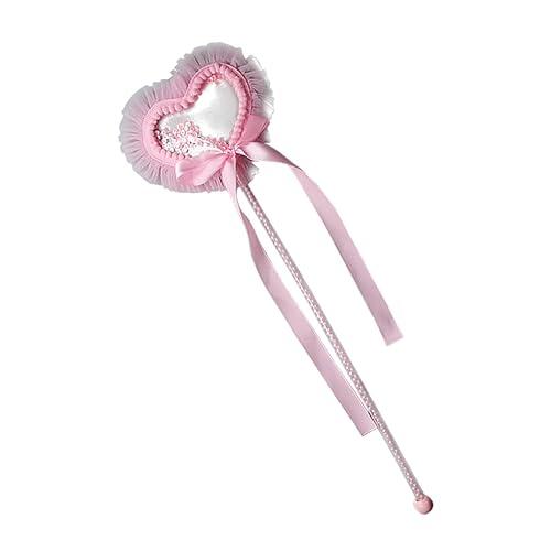 ADOCARN Herz Zauberstab the withe princess girl wundrrschön jakobsweg wischtelgeschenk toy zaubernüsse fairytale glitter Party Zauberstab Feenstäbe Feenstab Rosa von ADOCARN