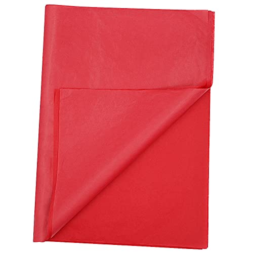 ADQUATOR 50 x 35 cm rotes Seidenpapier, Geschenkpapier, Großpackung für DIY-Geschenke, Hochzeit, Geburtstag, DIY, Weihnachtsdekorationen von ADQUATOR