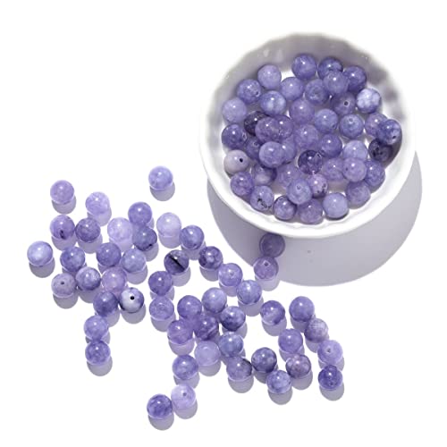 10 mm, 100 Stück, Pruple Berry Quarzit, Natursteinperlen, Edelstein, runde Abstandshalter, lose Perlen für Schmuckherstellung, DIY-Armband, Halbedelperlen von ADSUBHSJFAKK