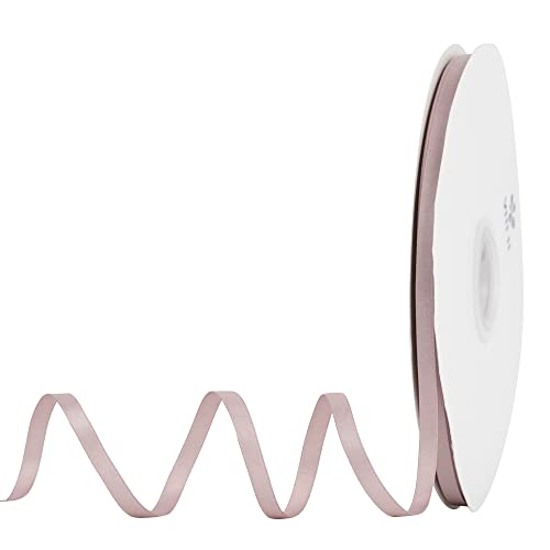 Dusty Rose Ribbon Satinband, doppelseitiges Satinband, Geschenkband für Geschenkverpackungen, Haarband zum Basteln, Band für Kartenherstellung, 91,4 m von ADSUBHSJFAKK