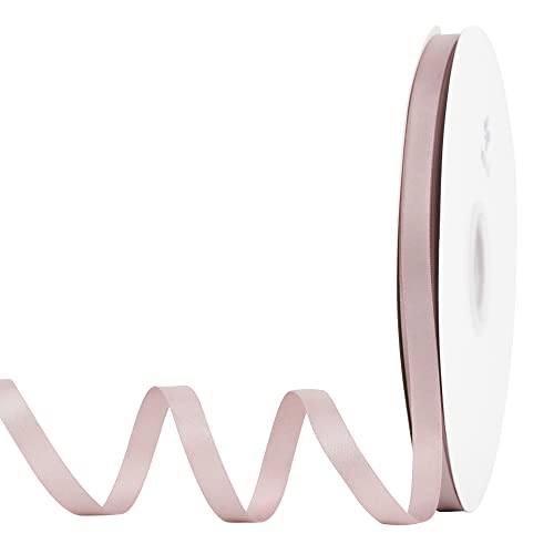 Dusty Rose Satinband, 0,95 cm, Dusty Rose Band, doppelseitiges Satinband, Seidenband, Geschenkband für Geschenkverpackungen, Band zum Basteln, Band für Lei, Band zur Kartenherstellung, 91,4 m von ADSUBHSJFAKK