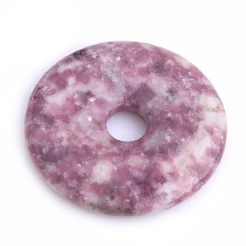 GEM-Inside 50 mm Turmalin Stein Kreis Donuts Perlen für Anhänger Schmuckherstellung Power Energie Chakra Massage GuaSha Schaben Werkzeuge von ADSUBHSJFAKK