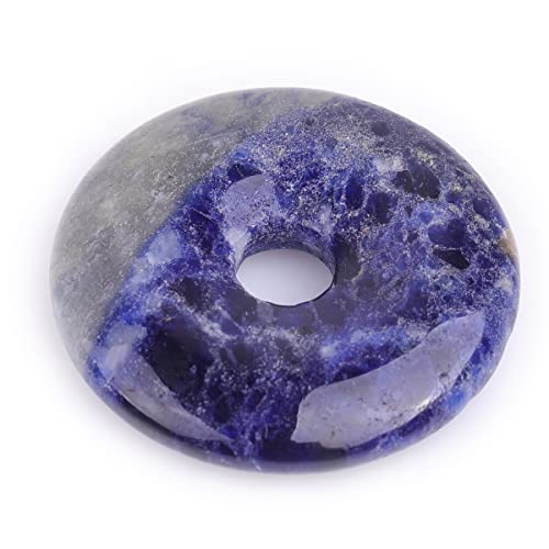 GEM-Inside Achat-Edelstein, lose Perlen, natürlich, 30 mm, blau, rund, Energiestein, Energie für Schmuckherstellung, 38,1 cm von ADSUBHSJFAKK